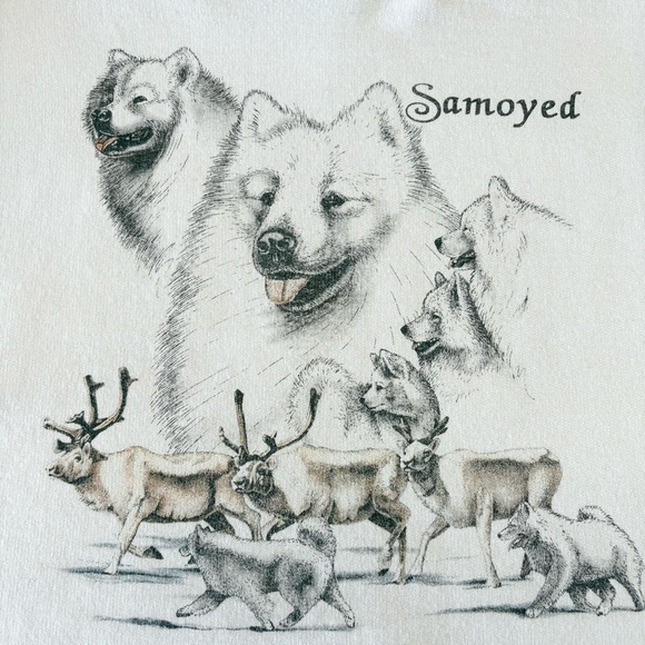 Vintage Samoyed Dog Sweater - Picture 2 of 10